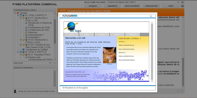 CREACIÓN DE PÁGINAS WEB: HTML 5 - Pymes Plataforma Comercial